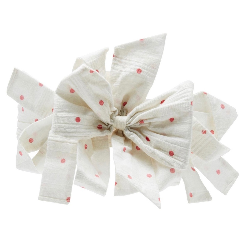 LoveShackFancy pink polka dot Florentine belt